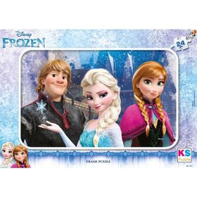 KS Games 24 Parça Frozen Çerçeveli Çocuk Puzzle
