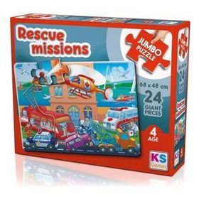 Ks Games 24 Parça Jumbo Rescue Missions Puzzle
