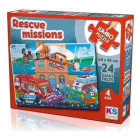 Ks Games 24 Parça Jumbo Rescue Missions Puzzle