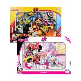 KS Games +3 Yaş Minnie ve Mickey Mouse 35 Parça Frame Puzzle 2’li Set