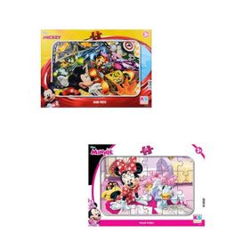 KS Games +3 Yaş Minnie ve Mickey Mouse 35 Parça Frame Puzzle 2’li Set