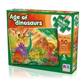 KS Games 31012 The Age Of Dinosaurs 50 Parça Jumbo Puzzle