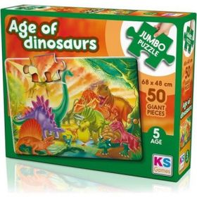 KS Games 31012 The Age Of Dinosaurs 50 Parça Jumbo Puzzle