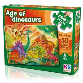 KS Games 31012 The Age Of Dinosaurs 50 Parça Jumbo Puzzle