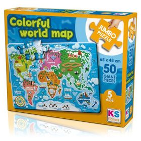 KS Games 31015 Colorful World Map