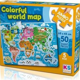 KS Games 31015 Colorful World Map