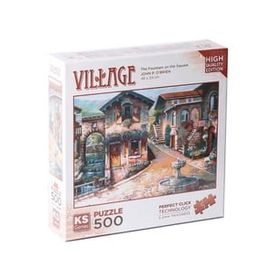 Ks Games 500 Parça Meydandaki Çeşme Puzzle