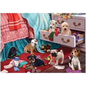 KS Games 500 Parça Puppies in the Bedroom Puzzle