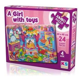 KS Games A Girl With Toys 24 Parça Dev Puzzle
