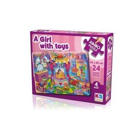 KS Games A Girl With Toys 24 Parça Jumbo Boy Puzzle