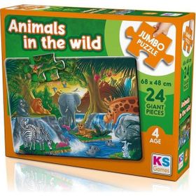 KS Games Animal in The Wild 24 Parça Jumbo Boy Puzzle