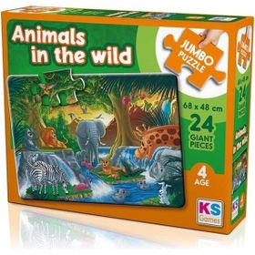 KS Games Animal in The Wild 24 Parça Jumbo Boy Puzzle