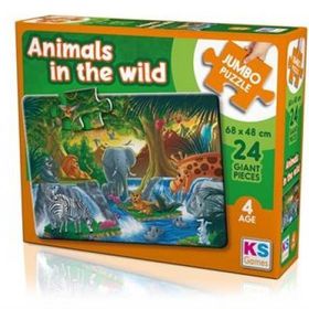 KS Games Animal in The Wild 24 Parça Jumbo Boy Puzzle