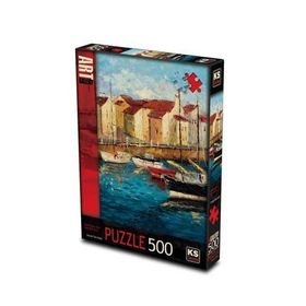 KS Games Art Galery Sailboats On Waterfront 500 Parça Puzzle