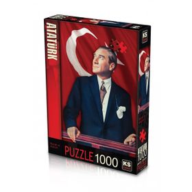 KS Games Atatürk ve Türk Bayrağı 1000 Parça Puzzle