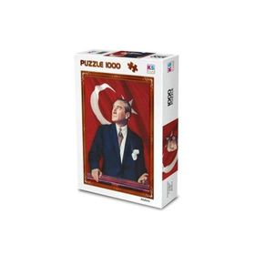 KS Games Atatürk ve Türk Bayrağı 1000 Parça Puzzle