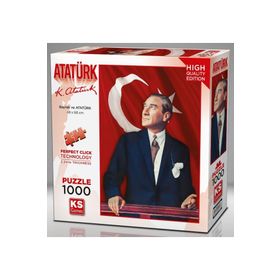 KS Games Atatürk ve Türk Bayrağı 1000 Parça Puzzle