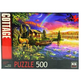 Ks Games Çiçekli Köy Evi 500 Parça Puzzle
