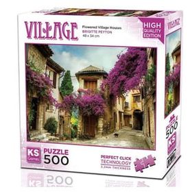 Ks Games Çiçekli Köy Evi 500 Parça Puzzle