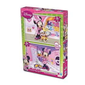 KS Games Disney Minnie Mouse 12+24 Parça Puzzle