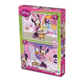 KS Games Disney Minnie Mouse 12+24 Parça Puzzle