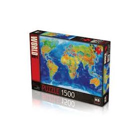 KS Games Dünya Siyasi Haritası 1500 Parça Puzzle