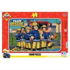 KS Games FRS 704 Fireman Sam 24 Parça Frame Puzzle