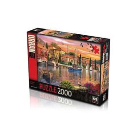Ks Games Harbour Sunset 2000 Parça Puzzle