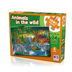 KS Games JP 31008 Animal In The Wild 24 Parça Jumbo Puzzle