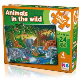 KS Games JP 31008 Animal In The Wild 24 Parça Jumbo Puzzle