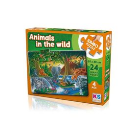 KS Games JP 31008 Animal In The Wild 24 Parça Jumbo Puzzle