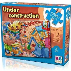 KS Games JP31004 Under Construction 12 Parça Jumbo Puzzle