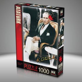 KS Games Kahve İçen Ataturk 1000 Parça Puzzle