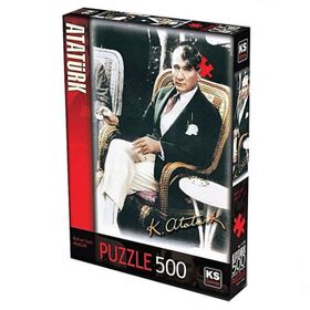 KS Games Kahve İçen Atatürk 500 Parça Puzzle