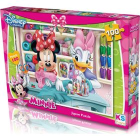 Ks Games Minnie Mouse 100 Parça Çocuk Puzzle
