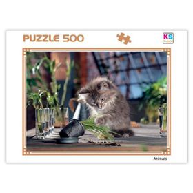 KS Games Naughty Cat 500 Parça Puzzle Kedi Puzzle
