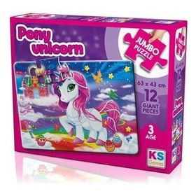 KS Games Pony Unicorn 12 Parça Jumbo Puzzle
