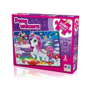 KS Games Pony Unicorn 12 Parça Jumbo Puzzle