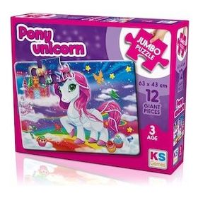 KS Games Pony Unicorn 12 Parça Jumbo Puzzle