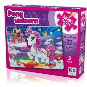 KS Games Pony Unicorn 12 Parça Jumbo Puzzle