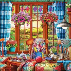 KS Games Stitching Room Dikiş Odası 1000 Parça Puzzle