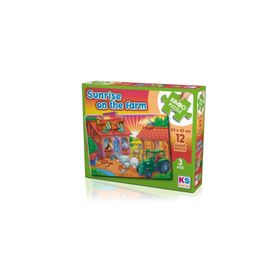 KS Games Sunrise On The Farm 12 Parça Dev Puzzle