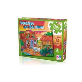 KS Games Sunrise On The Farm 12 Parça Jumbo Puzzle