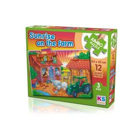 KS Games Sunrise On The Farm 12 Parça Jumbo Puzzle