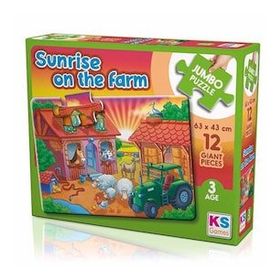 KS Games Sunrise On The Farm 12 Parça Jumbo Puzzle