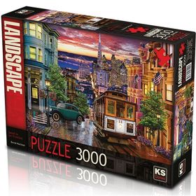 KS Games Sunset in San Francisco 3000 Parça Puzzle