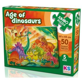 KS Games The Age Of Dinosaurs 50 Parça Dev Puzzle