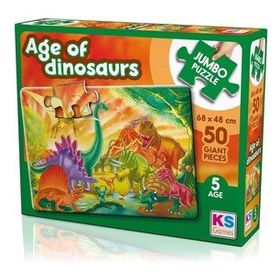 KS Games The Age Of Dinosaurs 50 Parça Dev Puzzle