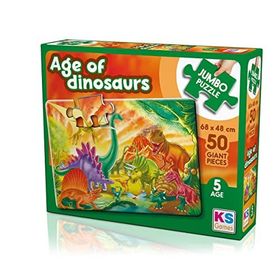 KS Games The Age Of Dinosaurs 50 Parça Dev Puzzle