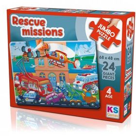 Ks Jumbo 24 Parça Rescue Missions Kurtarma Görevi Puzzle